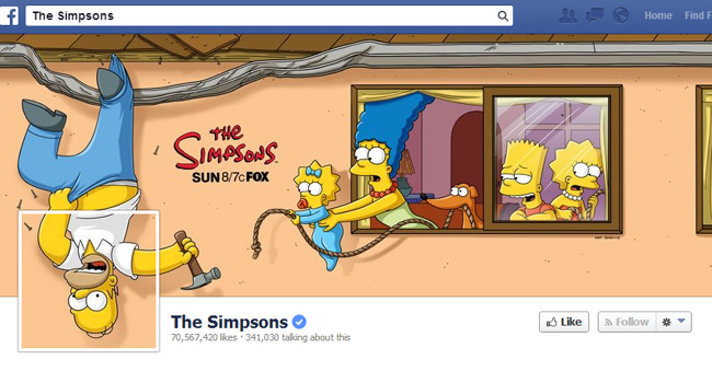 Couverture Facebook les Simpsons