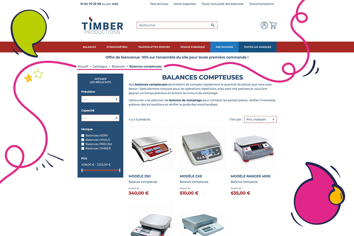 Exemple fil d'Ariane site e commerce