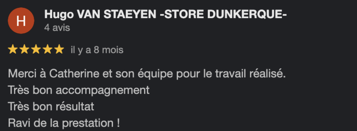 Avis google Zetruc Reims - Store Dunkerque